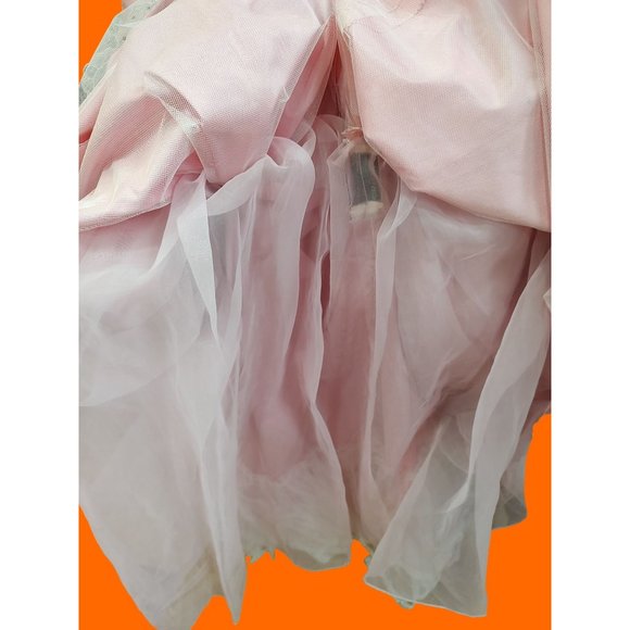 Vintage Pink BarbieCore Drop Waist Rose Taft Couture Gown by Elizabeth Arden - Picture 9 of 16